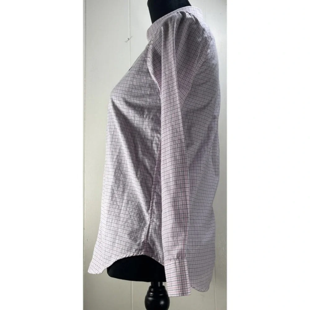 Ralph Lauren Youth Button Down Shirt Blue Pink‎ Check Long Sleeve Cotton Size 14